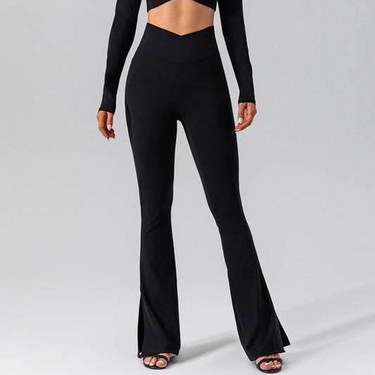 Pantalones de yoga elásticos de campana