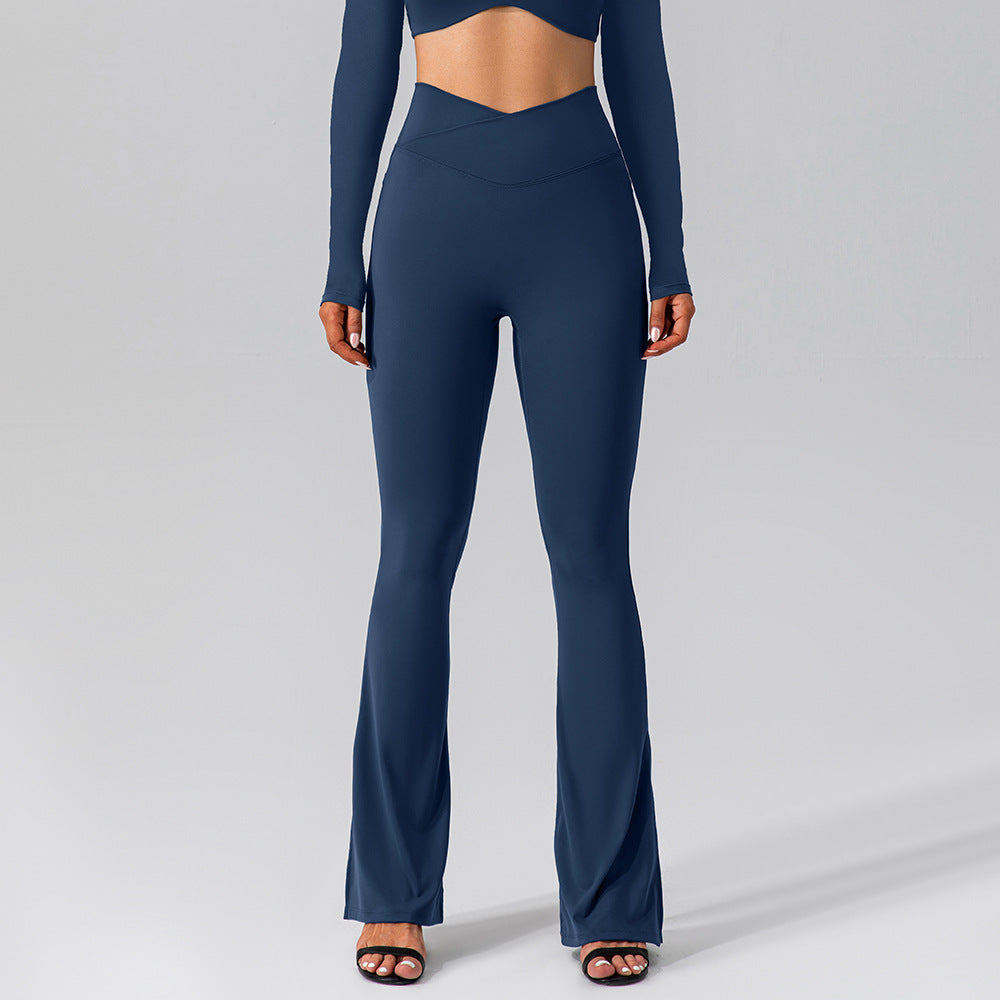 Pantalones de yoga elásticos de campana