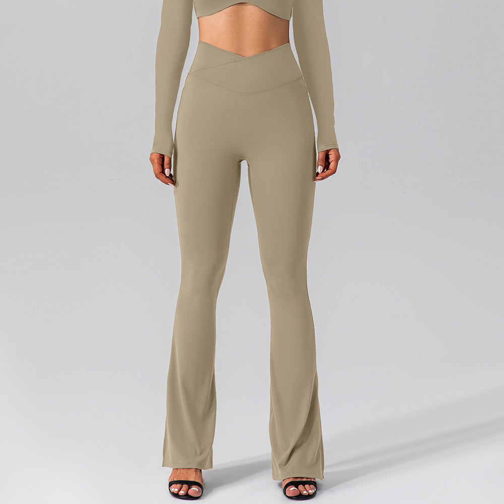 Pantalones de yoga elásticos de campana