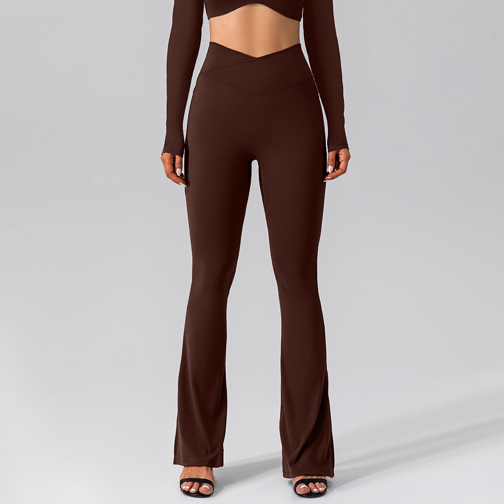 Pantalones de yoga elásticos de campana